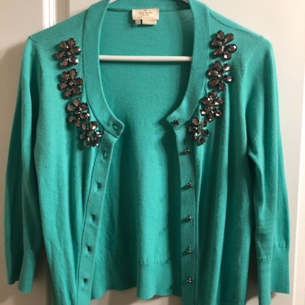 Teal Kate Spade Cardigan